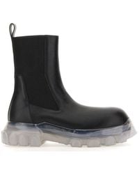 Rick Owens - Beatle Bozo Leather Ankle Boots - Lyst