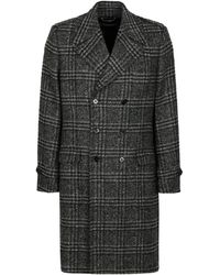 Dolce & Gabbana Wool Blend Double-breasted Coat - Multicolour