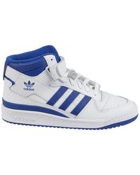 adidas Forum Mid-top Lace-up Sneakers - Blue
