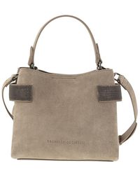 Brunello Cucinelli - Embellished Top Handle Bag - Lyst
