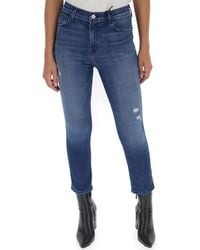 J Brand Ruby High Rise Cropped Jeans - Blue