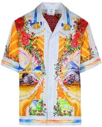 CASABLANCA Grand Prix Silk Shirt /white in Black for Men | Lyst CASABLANCA Grand Prix Silk Shirt /white in Black for Men | Lyst