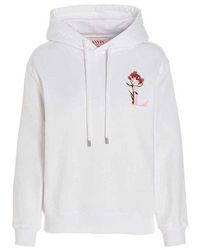 Lanvin - Print Embroidery Hoodie - Lyst