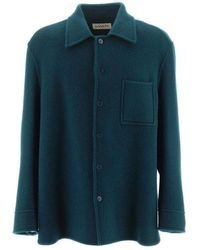 Lanvin - Long Sleeved Buttoned Shirt - Lyst