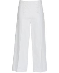 Boutique Moschino High Waist Logo Embroidered Jeans - White