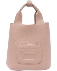 Hogan Mini H Embossed Mini Tote in Blue | Lyst