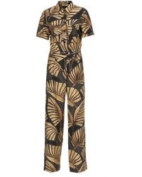 PT Torino - Patterned Wide Leg Jumpsuit - Lyst