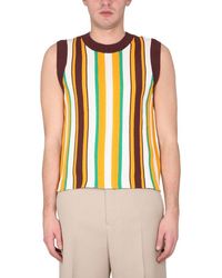Wales Bonner - Scale Striped Crewneck Knitted Vest - Lyst