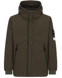 Stone Island - Padded Short Jacket With Logo - Lyst