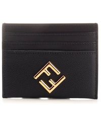 Fendi - Ff Diamonds Leather Card Holder - Lyst