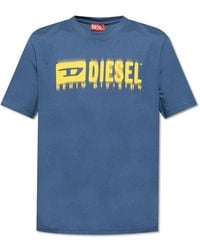 DIESEL - T-adjust-q7 Logo Printed T-shirt - Lyst