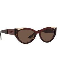 Prada Cat-eye Frame Sunglasses - Brown