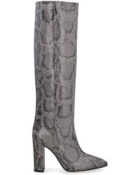 Paris Texas Patterned Knee-length Boots - Grey