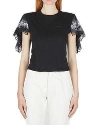 Koche - Lace Detailed T-shirt - Lyst