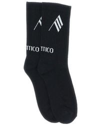 The Attico - Logo-intarsia Ankle-length Socks - Lyst