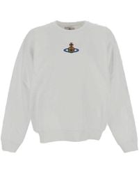 Vivienne Westwood - Logo-embroidered Crewneck Sweatshirt - Lyst