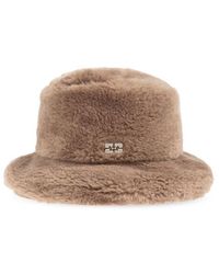 Ganni - Fluffy Bucket Hat, - Lyst
