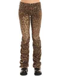 R13 Shirring Boy Boot Jeans - Brown
