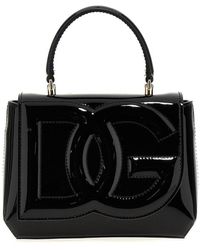 Dolce & Gabbana - Leather Dg Logo Top-handle Bag - Lyst