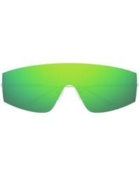 Bottega Veneta - Futuristic Shield Sunglasses - Lyst