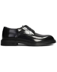 Emporio Armani - Almond-toe Lace-up Derby Shoes - Lyst