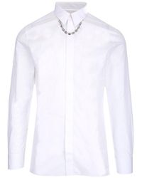 Givenchy - Chain Embellished Buttoned Shirt - Lyst