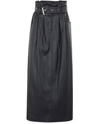 ROTATE BIRGER CHRISTENSEN - Belted Pleated Midi Skirt - Lyst