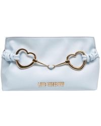 Love Moschino - Hearts Laminated Clutch Bag - Lyst
