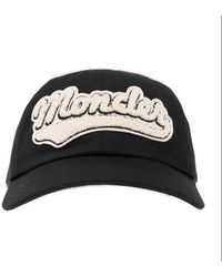 Moncler - Logo Flocked Baseball Cap - Lyst