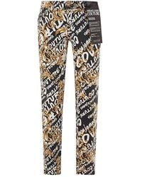 Versace - Graphic Printed Skinny Jeans - Lyst