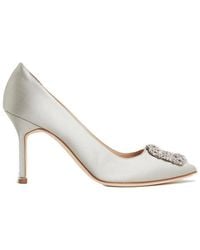 Manolo Blahnik - Hangisi Embellished Buckle Pumps - Lyst