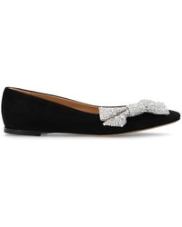 Chloé - Thea Embellished Suede Ballet Flats - Lyst