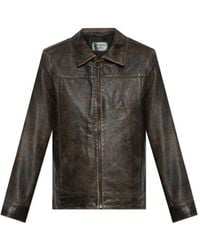 AllSaints - Leather Jacket Alkan - Lyst