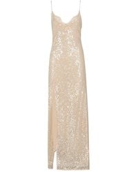 STAUD - Side Slit Kezia Sequinned Lace Dress - Lyst