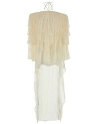 Blumarine - Ivory Crepe Dress - Lyst