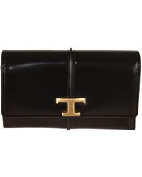 Tod's - T Timeless Logo Plaque Wallet - Lyst