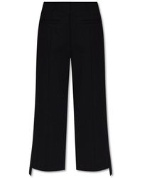 Slacks and Chinos Capri and cropped trousers Womens Clothing Trousers Black - Save 30% Proenza Schouler Leather Culotte Pants in Nero 