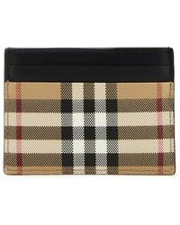 Burberry - Vintage Check Leather Cardholder - Lyst