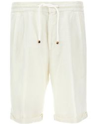 Brunello Cucinelli - Linen Bermuda Shorts - Lyst