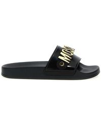 Moschino - Logo Lettering Pool Slides - Lyst