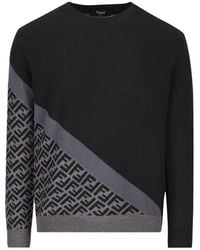Fendi - Ff Monogram Wool Sweater - Lyst