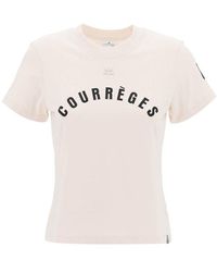 Courreges - Logo Printed Crewneck T-shirt - Lyst