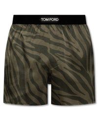 Tom Ford - Logo Waistband Zebra Printed Boxers - Lyst