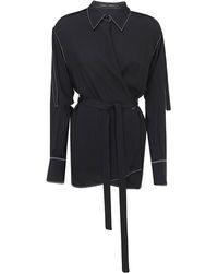 Proenza Schouler Asymmetric Wrapped Top - Black