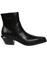 Off-White c/o Virgil Abloh - Runway Texan Low Block Heel Boots - Lyst