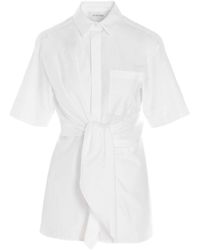 Sportmax - Giro Belted Short Sleeve Poplin Shirt - Lyst
