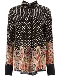 Etro - Silk Shirt With Paisley Detail - Lyst