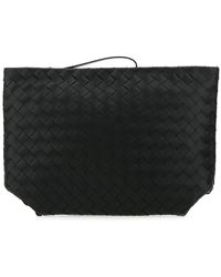 Bottega Veneta Woven Clutch Bag - Black