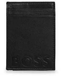 BOSS - Logo Embossed Credit Card Holder - Lyst