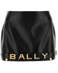 Bally - Logo Plaque Straight Hem Mini Skirt - Lyst